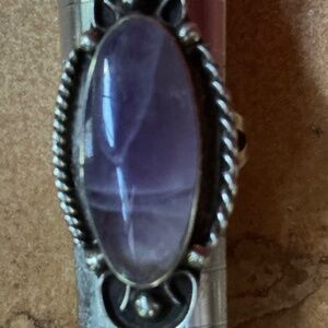Vintage Mexico sterling silver Amethyst ring